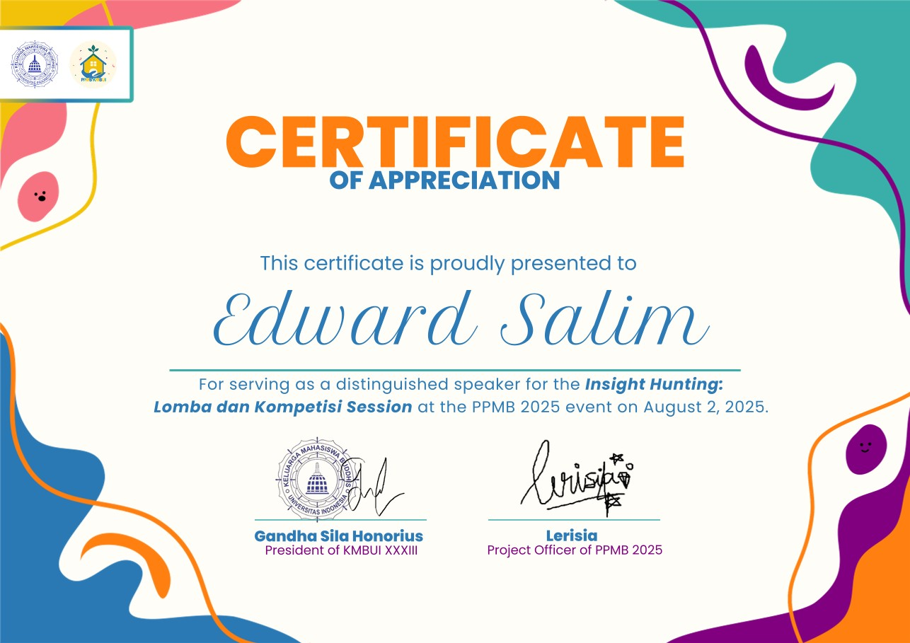 UKM KMBUI Certificate